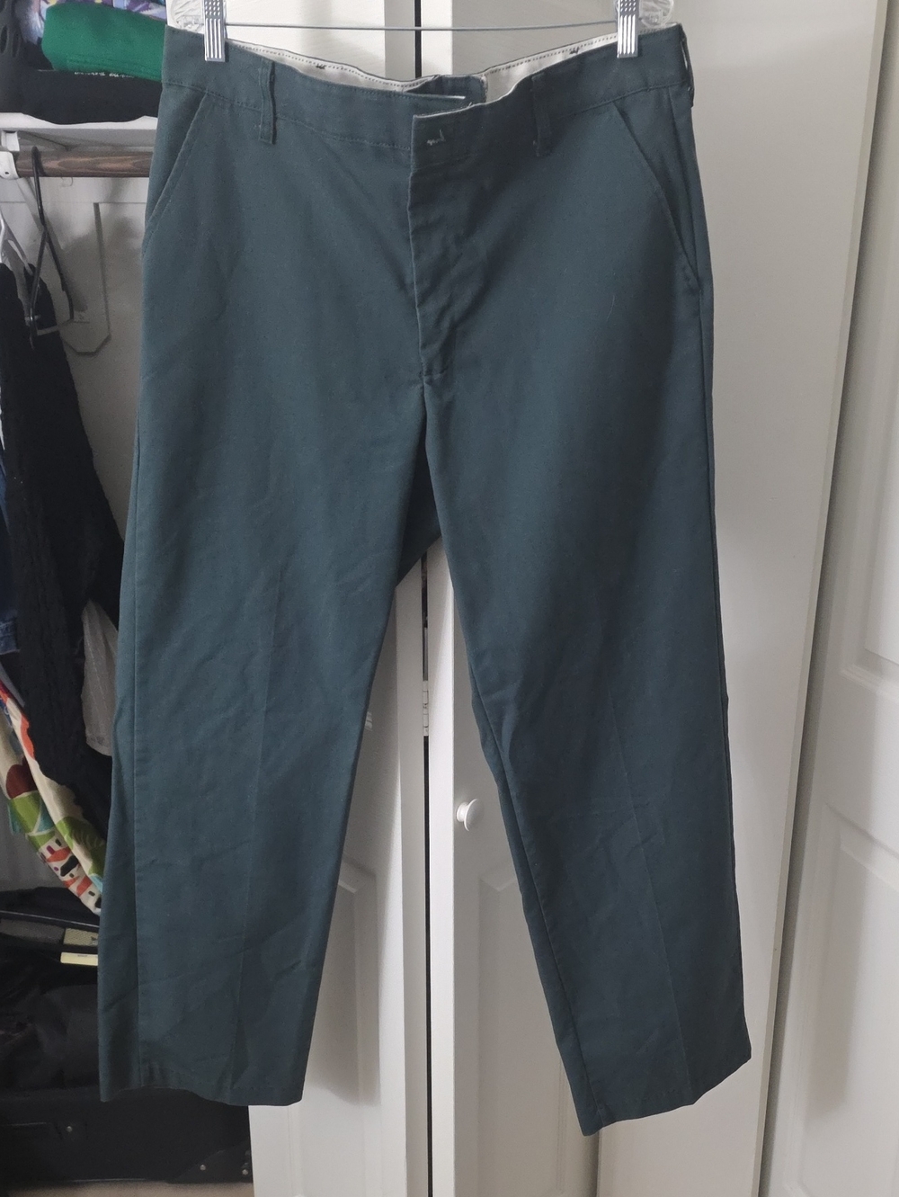 Men's Straight Chino Pants in Dark Teal 38×28"